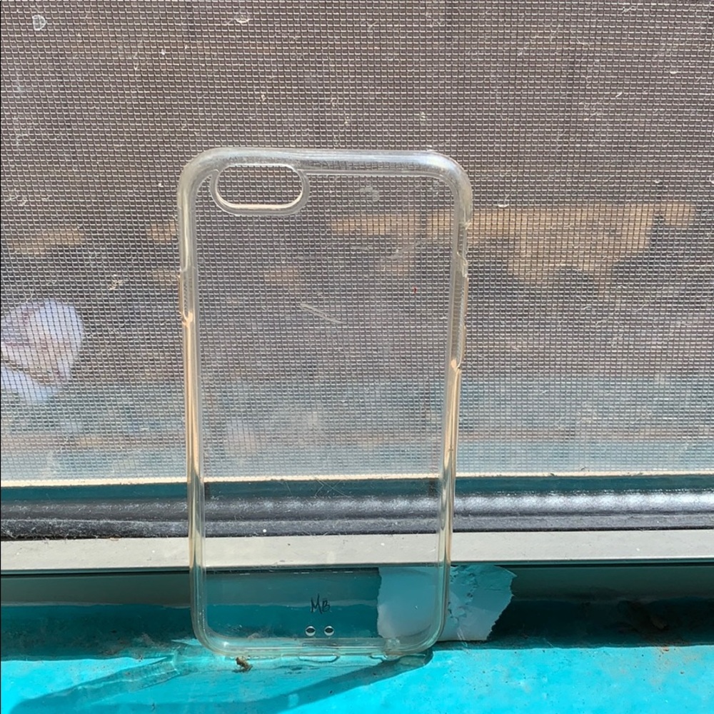 A clear phone case for an I phone 6s